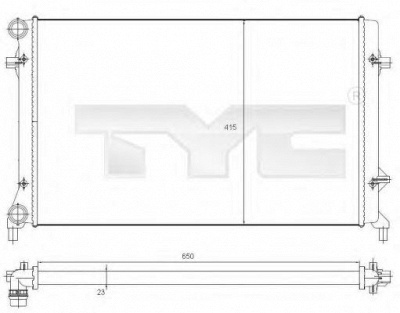 TYC 7020025 -  Радиатор, охлаждение двигателя