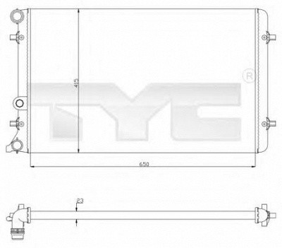TYC 7020033 -  Радиатор, охлаждение двигателя