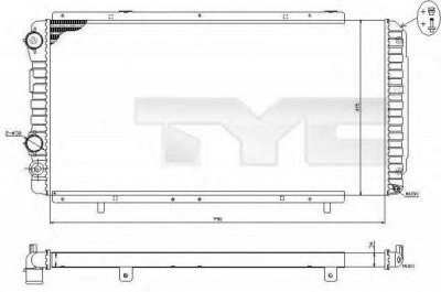 TYC 7090014r -  Радиатор, охлаждение двигателя