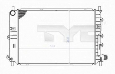 TYC 7100034 -  Радиатор, охлаждение двигателя
