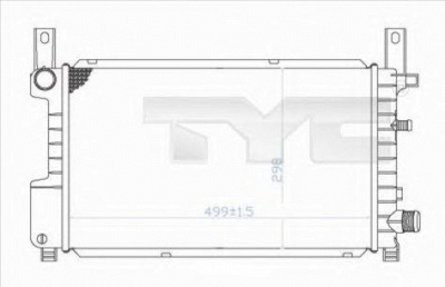 TYC 7100049 -  Радиатор, охлаждение двигателя