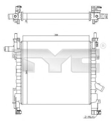 TYC 7100055r -  Радиатор, охлаждение двигателя