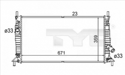 TYC 7100056r -  Радиатор, охлаждение двигателя