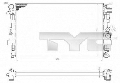 TYC 7210011 -  Радиатор, охлаждение двигателя