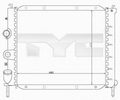 TYC 7280008r -  Радиатор, охлаждение двигателя