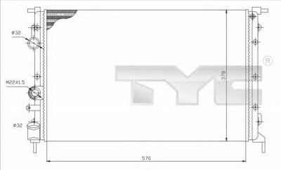 TYC 7280027 -  Радиатор, охлаждение двигателя