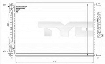 TYC 7370007 -  Радиатор, охлаждение двигателя