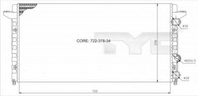 TYC 7370012 -  Радиатор, охлаждение двигателя