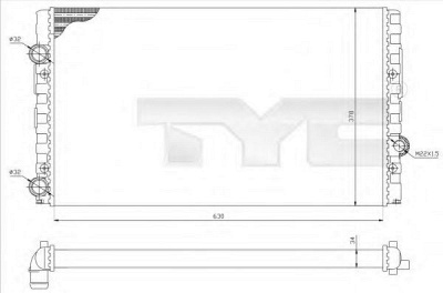 TYC 7370051r -  Радиатор, охлаждение двигателя