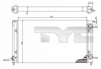 TYC 7370058 -  Радиатор, охлаждение двигателя