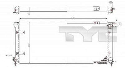 TYC 7370059 -  Радиатор, охлаждение двигателя