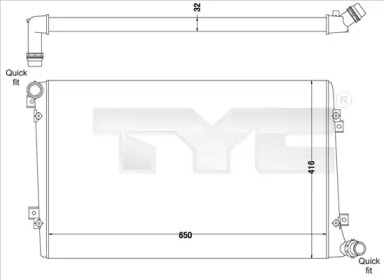 TYC 7370063r -  Радиатор, охлаждение двигателя