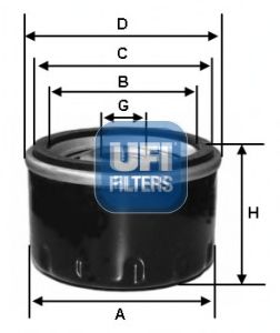 UFI 2358300 -  Фильтр масляный