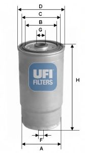 UFI 2412200 -  Фильтр топливный