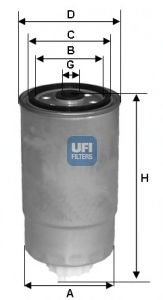 UFI 2435101 -  Топливный фильтр