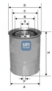 UFI 2436800 -  Топливный фильтр