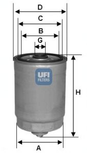 UFI 2437800 -  Топливный фильтр