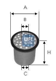 UFI 2438800 -  Топливный фильтр