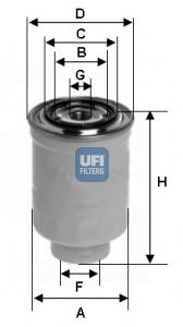 UFI 2444300 -  Топливный фильтр