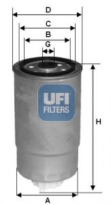 UFI 2452801 -  Топливный фильтр
