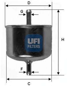 UFI 3162600 -  Топливный фильтр