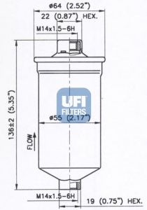UFI 3177000 -  Топливный фильтр