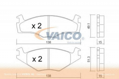 VAICO v1081001 -  Комплект тормозных колодок, дисковый тормоз