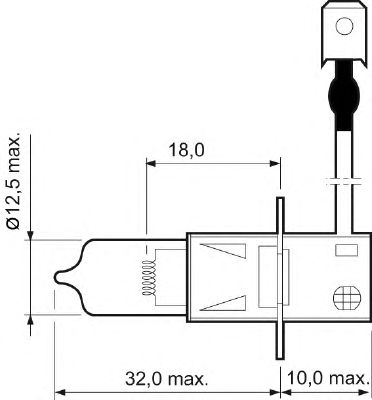VALEO 032005 -  Лампа накаливания, Essential H3 12В 55Вт
