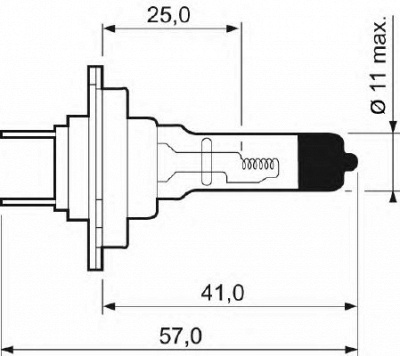 VALEO 032009 -  Лампа накаливания, Essential H7 12В 55Вт