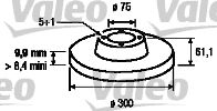 VALEO 186125 -  Тормозной диск