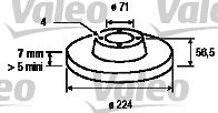 VALEO 186135 -  Тормозной диск