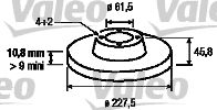 VALEO 186151 -  Тормозной диск