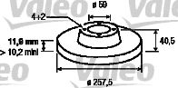 VALEO 186154 -  Тормозной диск