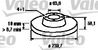 VALEO 186158 -  Тормозной диск