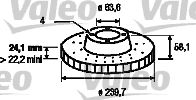 VALEO 186159 -  Тормозной диск
