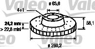 VALEO 186166 -  Тормозной диск