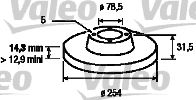 VALEO 186168 -  Тормозной диск