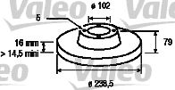 VALEO 186178 -  Тормозной диск