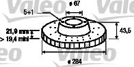 VALEO 186185 -  Тормозной диск