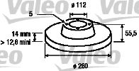VALEO 186207 -  Тормозной диск