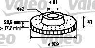 VALEO 186208 -  Тормозной диск