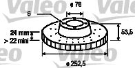 VALEO 186218 -  Тормозной диск