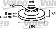VALEO 186225 -  Тормозной диск