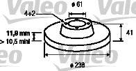 VALEO 186230 -  Тормозной диск