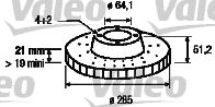 VALEO 186235 -  Тормозной диск