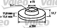 VALEO 186274 -  Тормозной диск