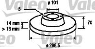 VALEO 186283 -  Тормозной диск