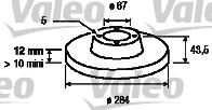VALEO 186298 -  Тормозной диск
