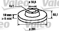 VALEO 186302 -  Тормозной диск