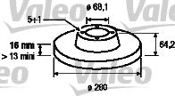 VALEO 186314 -  Тормозной диск